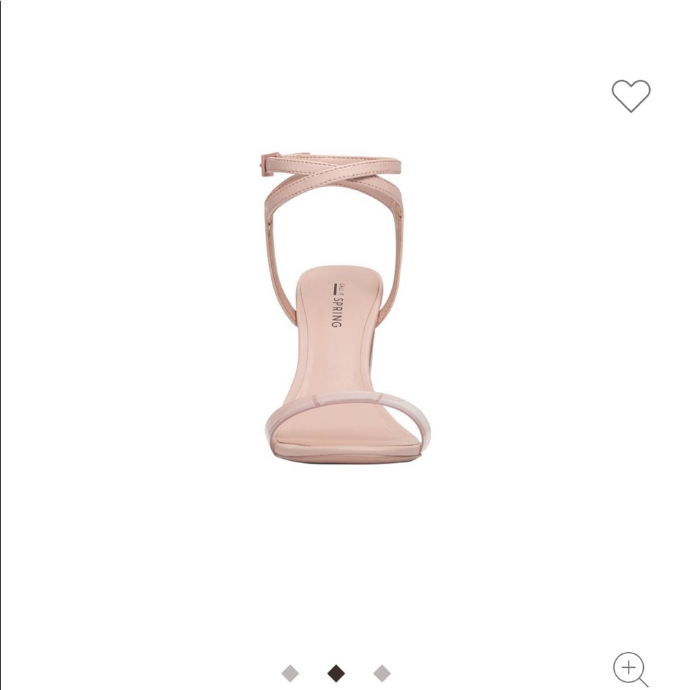 Glass heel sandal